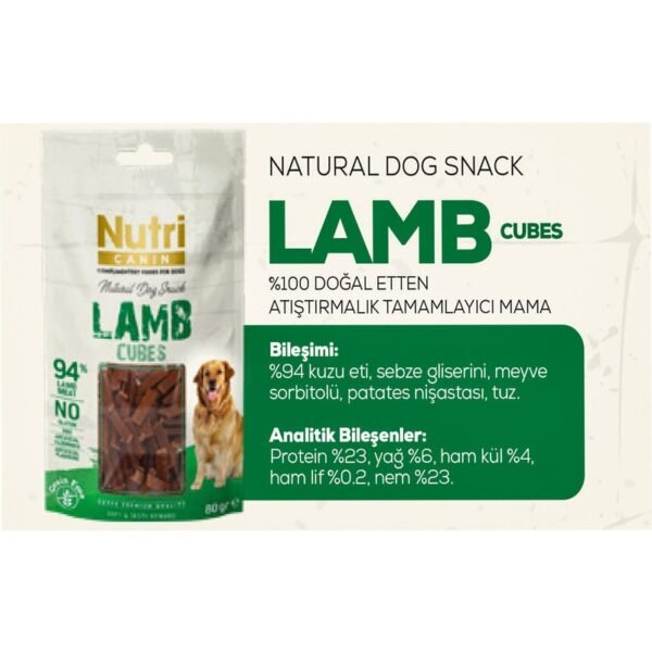 Nutri Canin Kuzu Etli Küpleri Tahılsız Köpek Ödülü 80 g