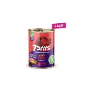 7Days Sığır Etli Köpek Yaş Maması 6'lı