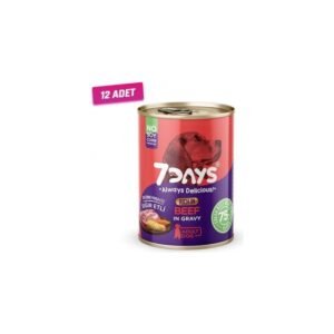 7Days Sığır Etli Köpek Konservesi 12'li