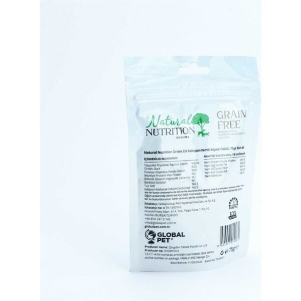 Natural Nutrition Snacks Ördek Eti Kalsiyum Kemik Köpek Ödülü 75 g