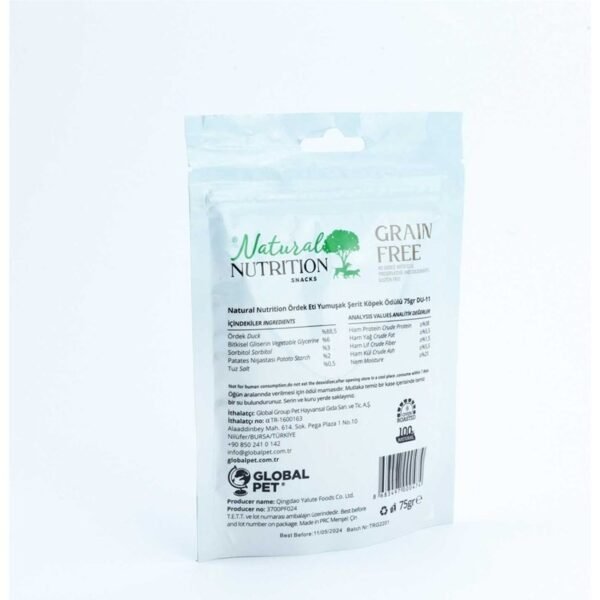 Natural Nutrition Snacks Ördek Eti Yumuşak Şerit Köpek Ödülü 75 g