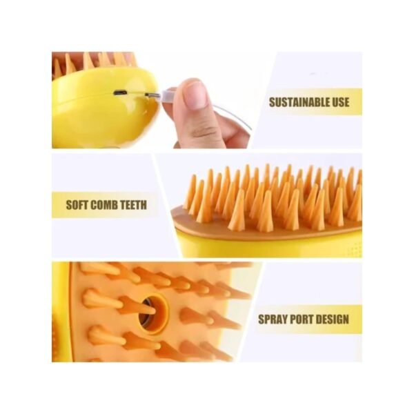 Pet Brush Buharlı Kedi ve Köpek Tarağı Masaj ve Tüy Bakım Fırçası