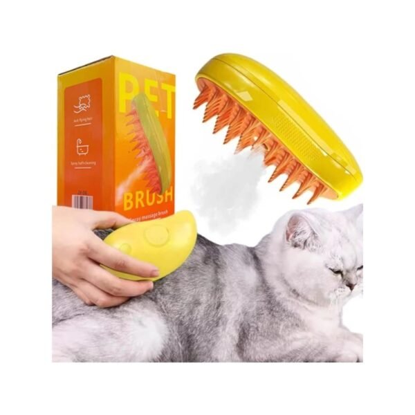 Pet Brush Buharlı Kedi ve Köpek Tarağı Masaj ve Tüy Bakım Fırçası