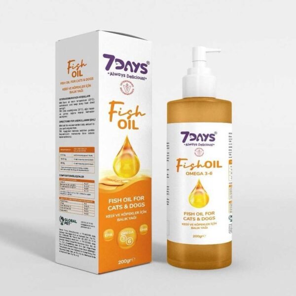 110001171365787-1.jpg 7 Days Fish Oil Kedi ve Köpek Balık Yağı Omega 3-6 200 ml