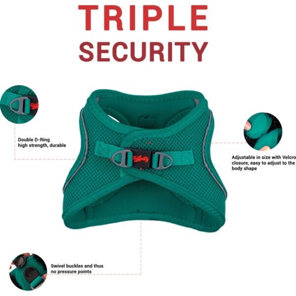 Tailpetz Air-Mesh Harness Köpek Göğüs Tasması Yeşil L