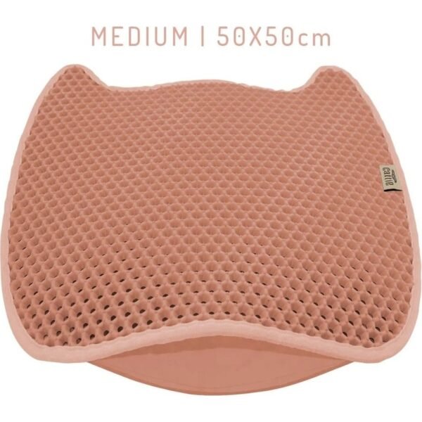 Cattie Taraklı Kum Toplayıcı Kedi Tuvaleti Paspası Pembe M 50 x 50 cm