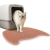 Cattie Taraklı Kum Toplayıcı Kedi Tuvaleti Paspası Pembe M 50 x 50 cm