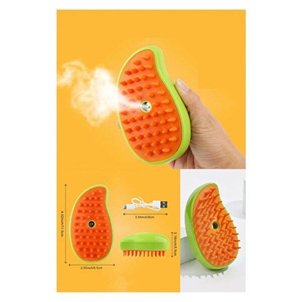 Pet Brush Buharlı Kedi ve Köpek Tarağı Masaj ve Tüy Bakım Fırçası