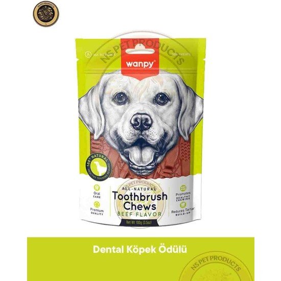Wanpy Dental Toothbrush Ağız ve Diş Sağlığı İçin Köpek Ödül Maması Seti 3x100 gr