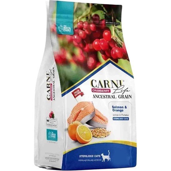 CarniLife Carni Life Cranberry Ancestral Grain Yetişkin Kedi Somon & Portakal Kısırlaştırılmış 10+2 Kg