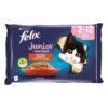 Felix Junior Yavru Kedi Maması Premium 4 x 85 gr Alabalık Lezzeti ile Besleyici Seçim
