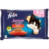 Felix Junior Yavru Kedi Maması Premium 4 x 85 gr Alabalık Lezzeti ile Besleyici Seçim