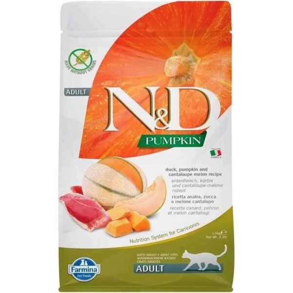 N&D Nd Pumpkin Ördek & Kavun Tahılsız Kedi Maması - 1.5 Kg