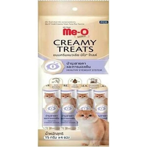 Me-O Gold Creamy Ton Balıklı ve Taurinli Kedi Ödül Kreması 4x15 g