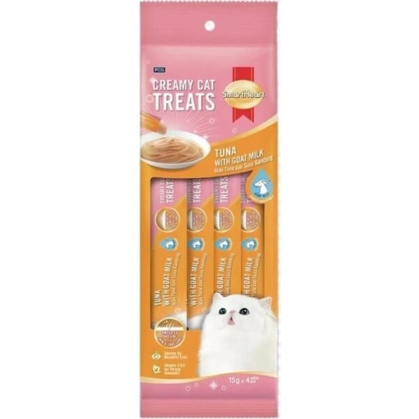 SmartHeart Ton Balıklı ve Keçi Sütlü Krema Kedi Ödülü 4x15 g