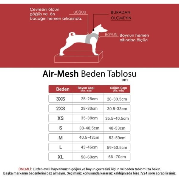 Tailpetz Air-Mesh Harness Köpek Göğüs Tasması Turuncu XS