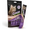Crocus Cat Cream Somonlu ve Karidesli Krem Kedi Ödül Maması 4X15 G | Vitamin Destekli Sıvı Kedi Ödülü
