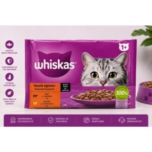 Whiskas Yetişkin Kedi Yaş Maması 4'lü