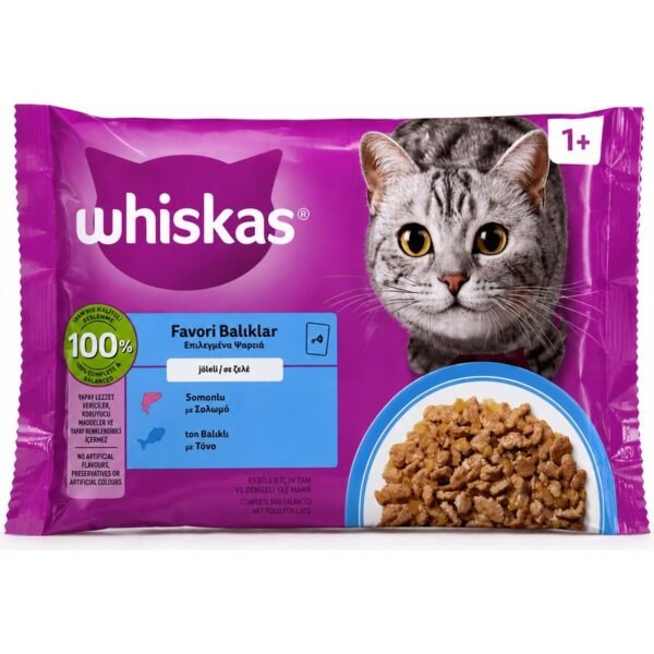 Whiskas Pouch Yetişkin Kedi Yaş Maması 4 x 85 g – 340 g