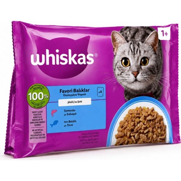 Whiskas Pouch Yetişkin Kedi Yaş Maması 4 x 85 g – 340 g