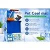 Pet Cool Mat Kedi Köpek Serinletici Yatak Medium 40x50 cm Jel Soğutucu Minder Mavi