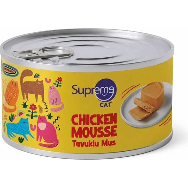 Supreme Cat Tavuklu Kıyılmış Etli Konserve Yaş Kedi Maması 85 Gr