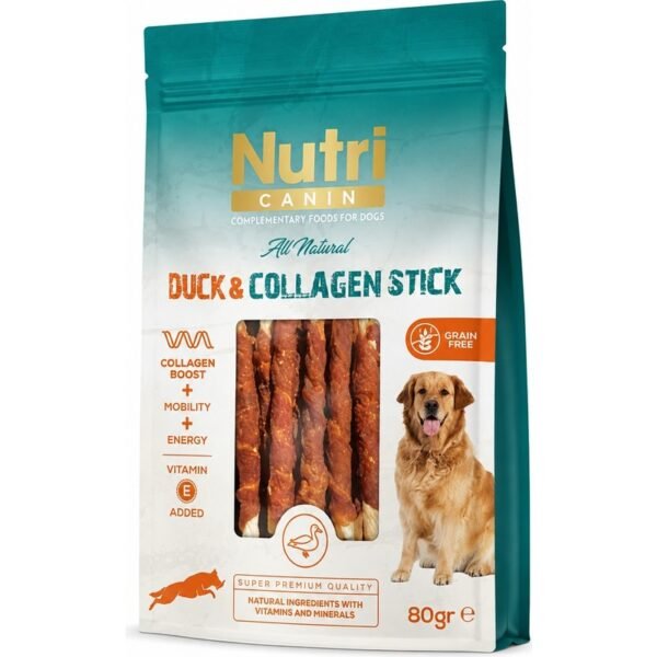 Nutri Canin Duck Collagen Stick Ördekli Kolajenli Çubuk Köpek Ödül Maması 80 Gr