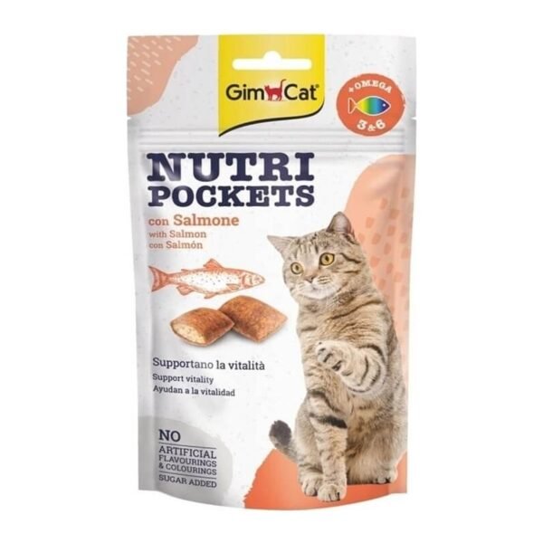 GimCat Nutri Pockets Somonlu Omega 3&6 Çıtır Kedi Ödül Maması 60 gr 3'lü