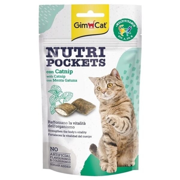 GimCat Nutri Pockets Kedi Otlu Çıtır Kedi Ödül Maması 60 g 3'lü Paket