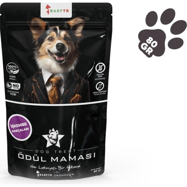 110002014290866-1.jpg Barftr Dog Treat Dana Işkembe Parçaları Doğal Köpek Ödül Maması 80 G