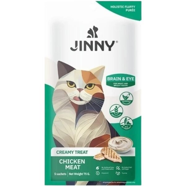 Jinny Creamy Treat Chicken Meat Tavuklu Krema Kedi Ödül Maması 75 g 5 x 15 g x 2 Adet