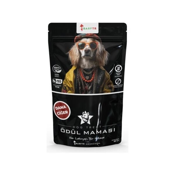 Barftr Dana Ciğer Kurutulmuş Doğal Köpek Ödül Maması 80 g x 2 Adet – 160 g Ekonomik Paket