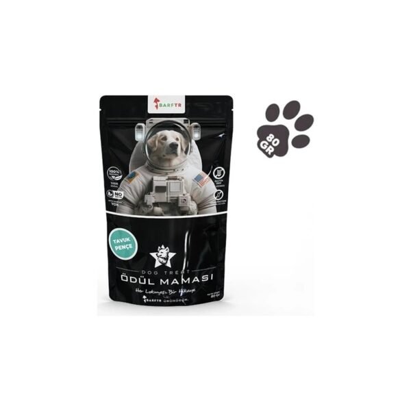 Barftr Tavuk Pençe Kurutulmuş Doğal Köpek Ödülü 80 gr x 2 Adet – 160 gr Ekonomik Paket