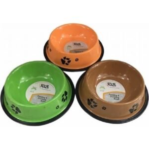 Doglife All Paws Renkli Pati Desenli Mama Kabı 26 cm Kedi Köpek Mama ve Su Kabı