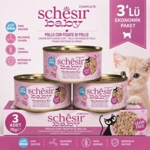 Schesir Tavuk Ciğerli Yavru Kedi Maması 3'lü