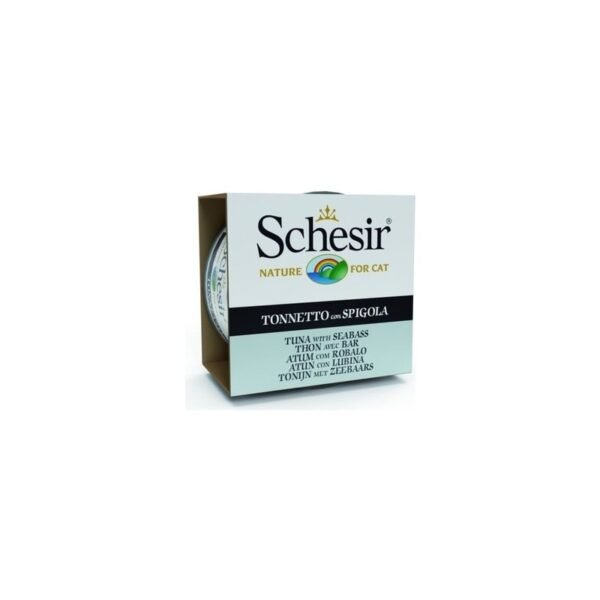 Schesir Ton Balıklı ve Levrekli Jöleli Yetişkin Kedi Konserve Yaş Mama 4 x 85 g