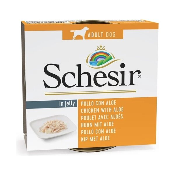 Schesir Tavuk Filetolu ve Aloe Veralı Jöleli Yetişkin Köpek Konserve Yaş Mama 3 x 150 g
