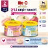 Me-O Delite Keçi Sütlü Tahılsız Yavru Kedi Konservesi 80 g x 2 Tavuklu & Ton Balıklı