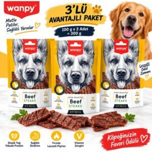 Wanpy dana biftek köpek ödül maması