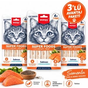 Wanpy somonlu krem kedi ödülü