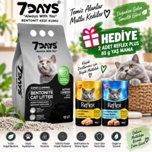 7Days aktif karbonlu kedi kumu