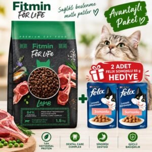 Fitmin kuzu etli yetişkin kedi maması