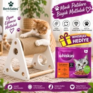 Beyaz Kedi Tırmalama Oyuncağı