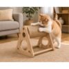 BerkSales Ahşap Döner Sisal Kedi Tırmalama Oyuncağı + Whiskas Sığırlı Yaş Mama Hediye
