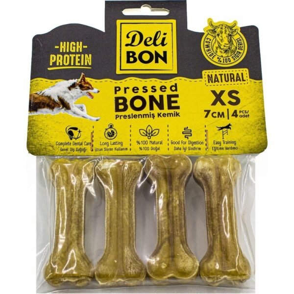 Fitmin Purity Mini Adult Tahılsız Dana Etli Küçük Irk Köpek Maması 4 kg + Delibon Xs Natural 4'lü Pres Kemik