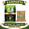 Gold Wings Premium Muhabbet Kuşu Yemi 1 kg + Jungle 500 G Toplam 1,5 kg