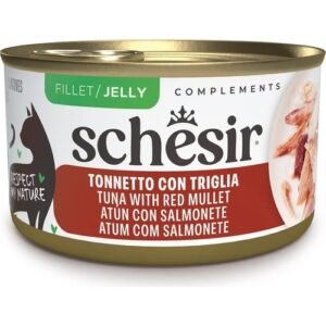 Schesir Ton Balıklı ve Barbun Balıklı Jöle Içinde Yetişkin Kedi Konserve Maması 70 G