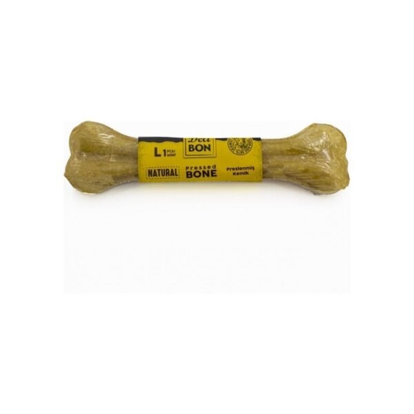 Delibon Gerçek Deriden Natural Pres Kemik 22 cm Köpek Ödülü