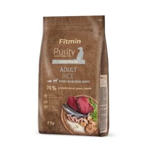 Fitmin Dog Purity Rice Adult Balıklı ve Geyik Etli Yetişkin Köpek Maması 2 kg