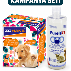 Zonaks Plus İz Element Katkılı Yavru Köpek Anne Sütü Tozu 14 x 15 g + Purele Biologetic Kolay Tarama Şampuanı 400 ml
